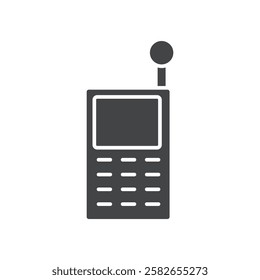 mobile icon vector symbol black and white