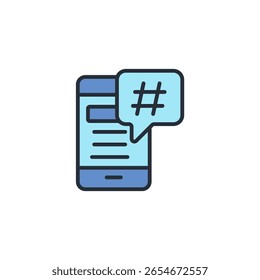 mobile icon. vector.Editable stroke.linear style sign for use web design,logo.Symbol illustration.