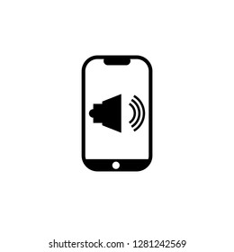mobile icon and volume symbol