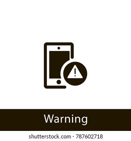 mobile icon. warning mobile. sign design
