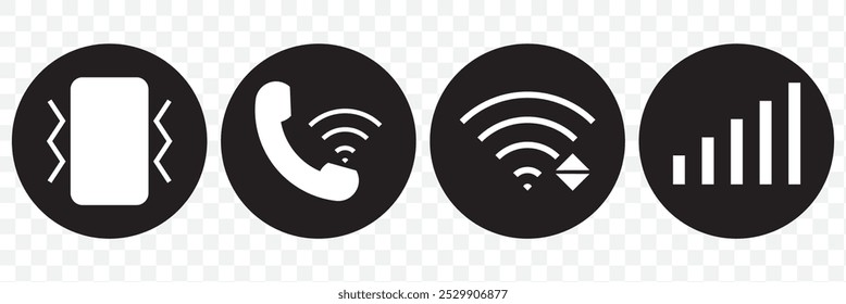 iconos móviles - conjunto de diseño GUI - iconos de barra de Estado - iconos de batería. Conjunto de iconos de barra de Estado. EPS 10.