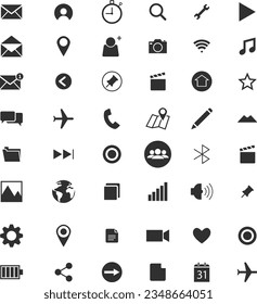 Mobile Icons mostly used for app designing, landing page.