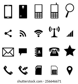 Mobile icons set