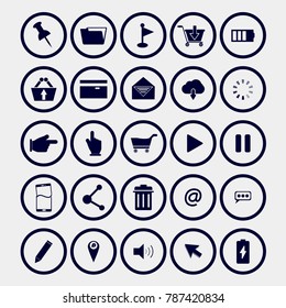 mobile icons set