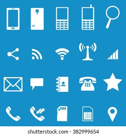 Mobile icons set . Vector illustration