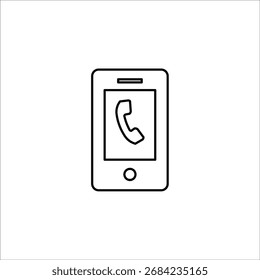 mobile icons. simple line vector