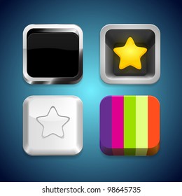 Mobile icons template set