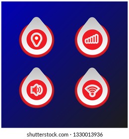 mobile icons vector and set
