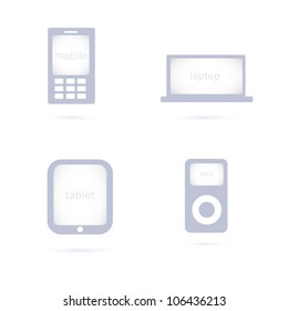 Mobile icons for website design
