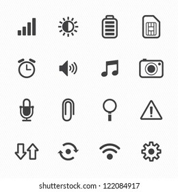 Mobile Icons with White Background