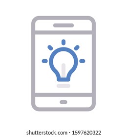 mobile idea vector color line icon 
