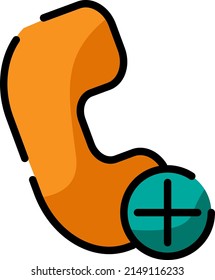 Mobiler eingehender Anruf, Illustration, Vektorgrafik auf weißem Hintergrund.