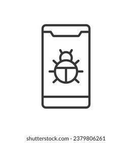 Mobile infected Virus Icon - Malware Icon