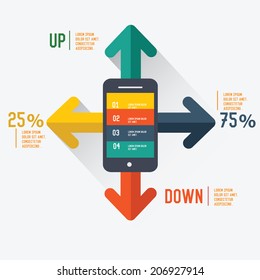 Mobile info graphic design,clean vector 