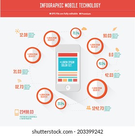 Mobile info graphics design,vector