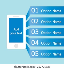 mobile infographic Design Elements on white background vector