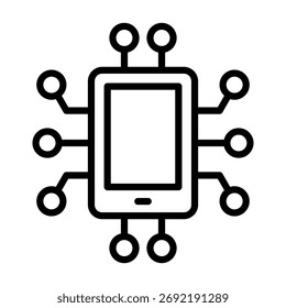Elemento de icono de integración móvil para diseño