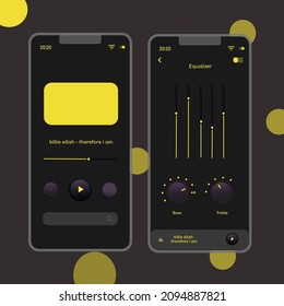 Mobile interface apps, playlist vector icons. Landing page, mobile app, site template. Line art, business icons. Inbound marketing.
