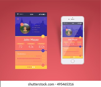 Mobile Interface Design, Web or Software Template