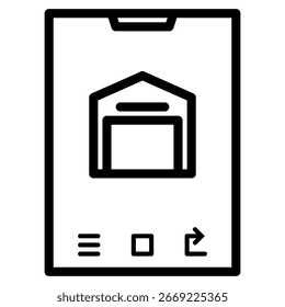 Mobile interface displays storage container icon, offering options for managing data or settings, and is best for illustrating digital interfaces and storage concepts.