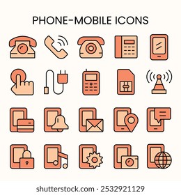 MOBILE - INTERFACE - USER - ICONS SET