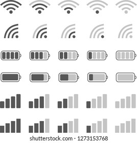 Mobile Interface Vector Icons Battery Power Stock Vector (Royalty Free ...