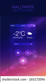 Mobile interface wallpaper design