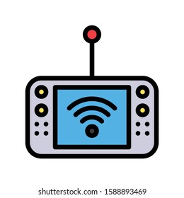 Mobile Internet device vector illustration, Future technology filled design icon
