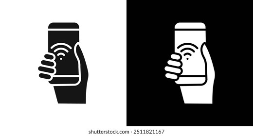 Mobile Internet icon Flat fill set collection