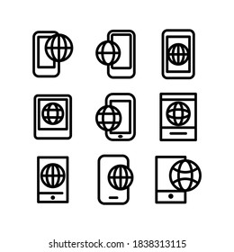 mobile internet icon or logo isolated sign symbol vector illustration - Collection of high quality black style vector icons
