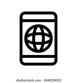 mobile internet icon or logo isolated sign symbol vector illustration - high quality black style vector icons
