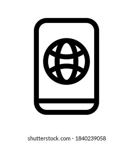 mobile internet icon or logo isolated sign symbol vector illustration - high quality black style vector icons
