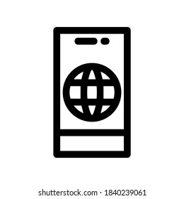 mobile internet icon or logo isolated sign symbol vector illustration - high quality black style vector icons
