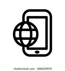 mobile internet icon or logo isolated sign symbol vector illustration - high quality black style vector icons
