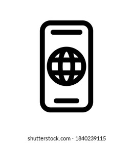 mobile internet icon or logo isolated sign symbol vector illustration - high quality black style vector icons
