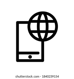 mobile internet icon or logo isolated sign symbol vector illustration - high quality black style vector icons
