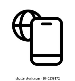 mobile internet icon or logo isolated sign symbol vector illustration - high quality black style vector icons
