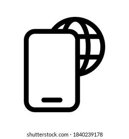 mobile internet icon or logo isolated sign symbol vector illustration - high quality black style vector icons

