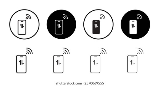 Mobile Internet icon Outline vector for web ui