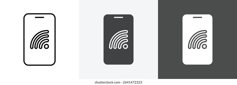 Mobile Internet icon set vector art