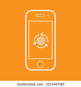 Mobile and internet icon, stock vector illustration, EPS10. 