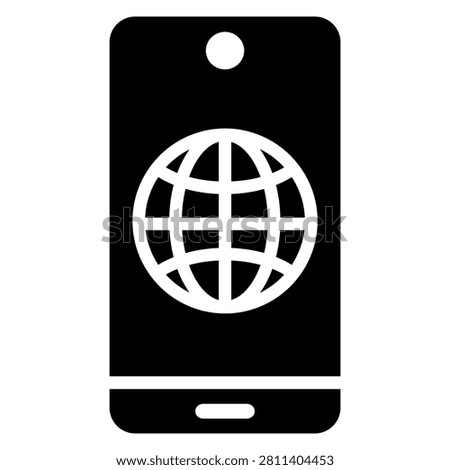 Mobile internet icon vector. Cellular network illustration sign. Mobile data symbol. Wireless connection logo or mark.
