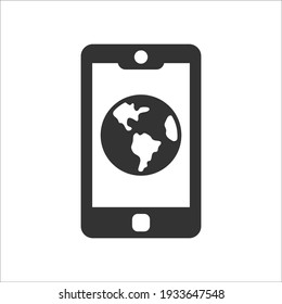 Mobile internet icon, Vector graphics