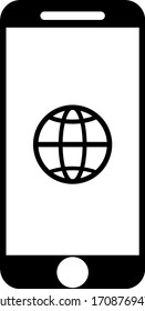 Mobile internet icon. Vector illustration