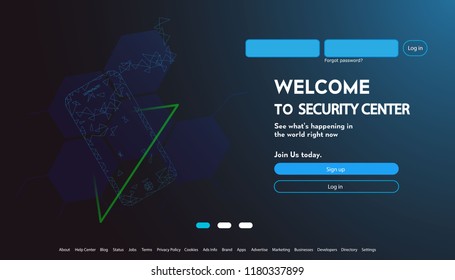 Mobile Internet technology, vector illustration for background user interface