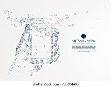 Mobile Internet technology, vector illustration.