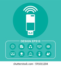 Mobile Internet Vector Illustration Icon
