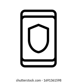 mobile internet vector thin line icon 