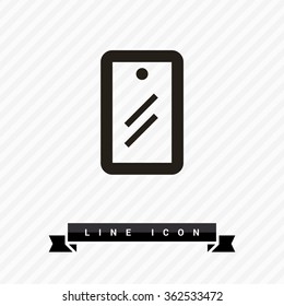 Mobile isolated minimal single flat linear icon for application and info-graphic. Protection film line vector icon for websites and mobile minimalistic flat design.