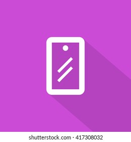 Mobile isolated minimal single flat linear icon for application and info-graphic. Protection film line vector icon for websites and mobile minimalistic flat design.